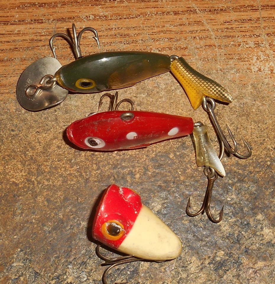 Leurre De Pêche Vintage Brook's Jointed Towater - Leurre De Surface Neuf, Rouge Et Blanc