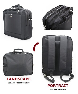 15,4 Laptoptasche Rucksack Kuriertasche Schulter Reise Schulrucksack 3 in 1 Hybrid