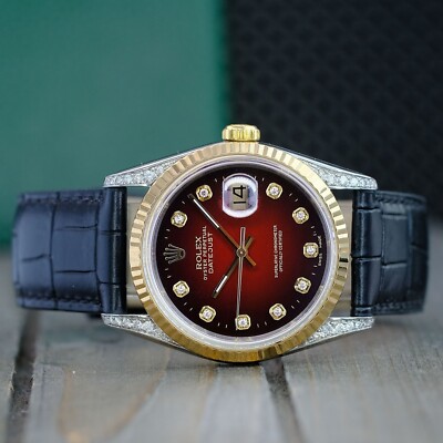 12” Neo Red Incognito LSP1042 Pony Canyon /00250 116233 | Hidden Clasp | Gold & Steel Rolex Datejust Watch | 36Mm | Dia
