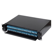 2U 19'' Drawer Sliding Type Rackmount Fiber Optic 48 Port Patch Panel 96 Core LC