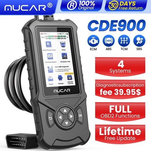 MUCAR CDE900 Car Full OBD2 Code Reader Scanner Engine ABS SRS Diagnostic Tool