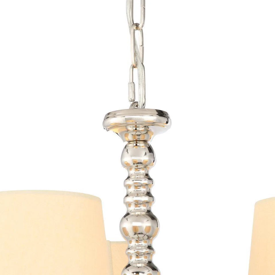 World Imports Jana Collection полированная никелевая люстра подвесной светильник - Изображение 3 из 4