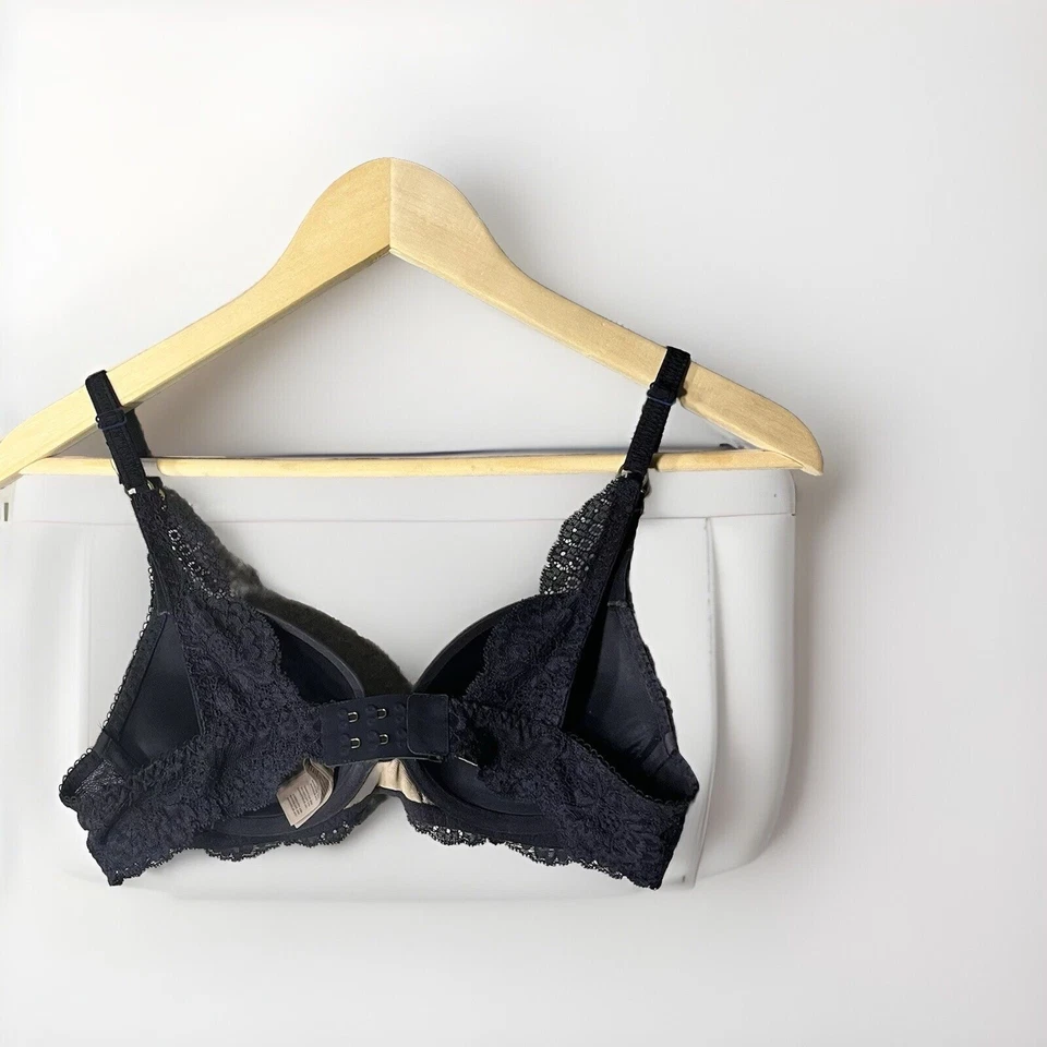 Бюстгальтер женский Stella McCartney гладкий кружевной контур погружение 34B на косточках ночное небо - Изображение 2 из 4