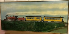 PAINTING Of Steam TRAIN SIGNED Jos H. Bready Rare.