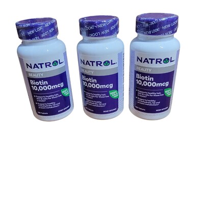 Natrol Beauty Biotin 10000Mcg Tablets 3 Pack