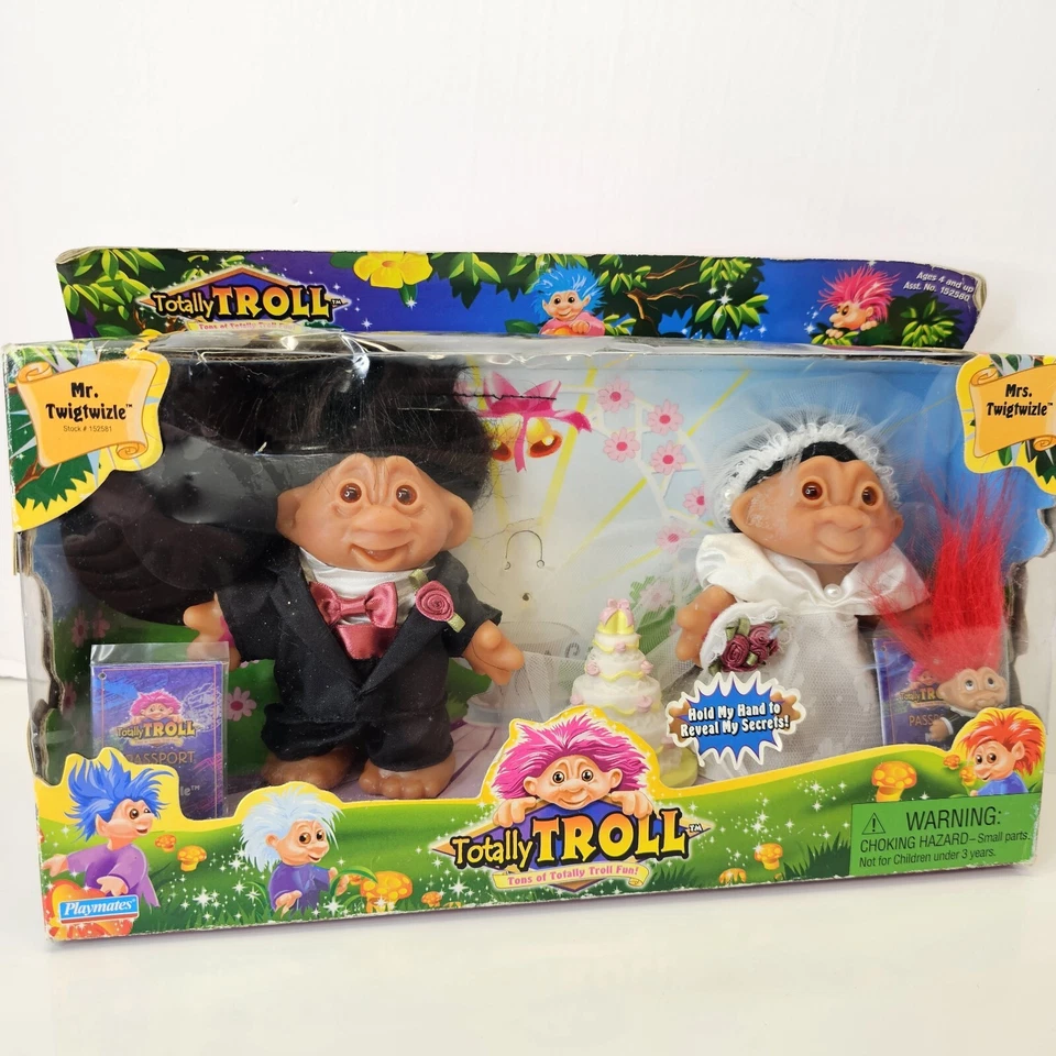 Totally Troll Mr. & Mrs. Twigtwizle Set Recién Casado Playmates Treasure Trolls  Foto 2 de 4