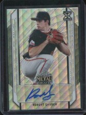 ROBERT GASSER 2021 Leaf Metal Draft Baseball RC Autograph SILVER WAVE SP Padres