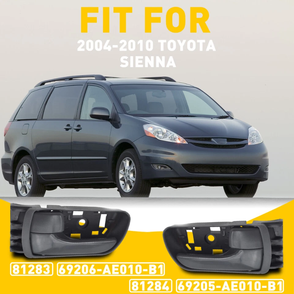 Juego de 2 manijas de puerta interiores para Toyota Sienna 2004-2010 2005 2006 2007 2008 2009 Foto 3 de 4