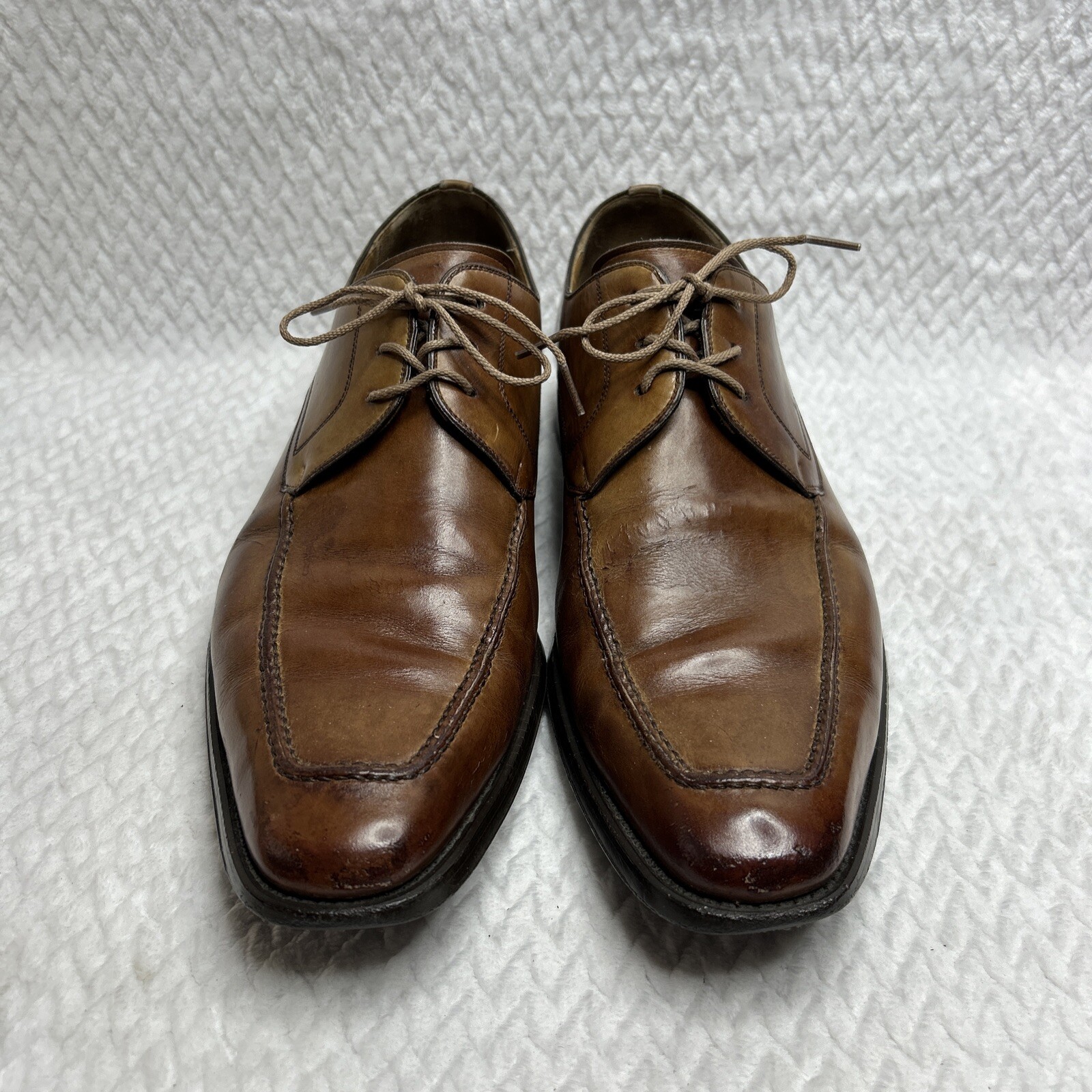 SAOLA Scarpe da derby stringate grembiule Magnanni Romelo cognac da uomo taglia 11 M 13723