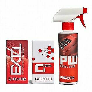 Gtechniq Panel Wipe, C1 Crystal Lacquer & EXO v4 Ceramic Coating Combo Kit 30ml