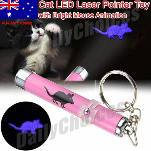 Pet Cat Toy LED Laser Pointer Light Pen Bright Mouse Shadow Kitten AU Seller