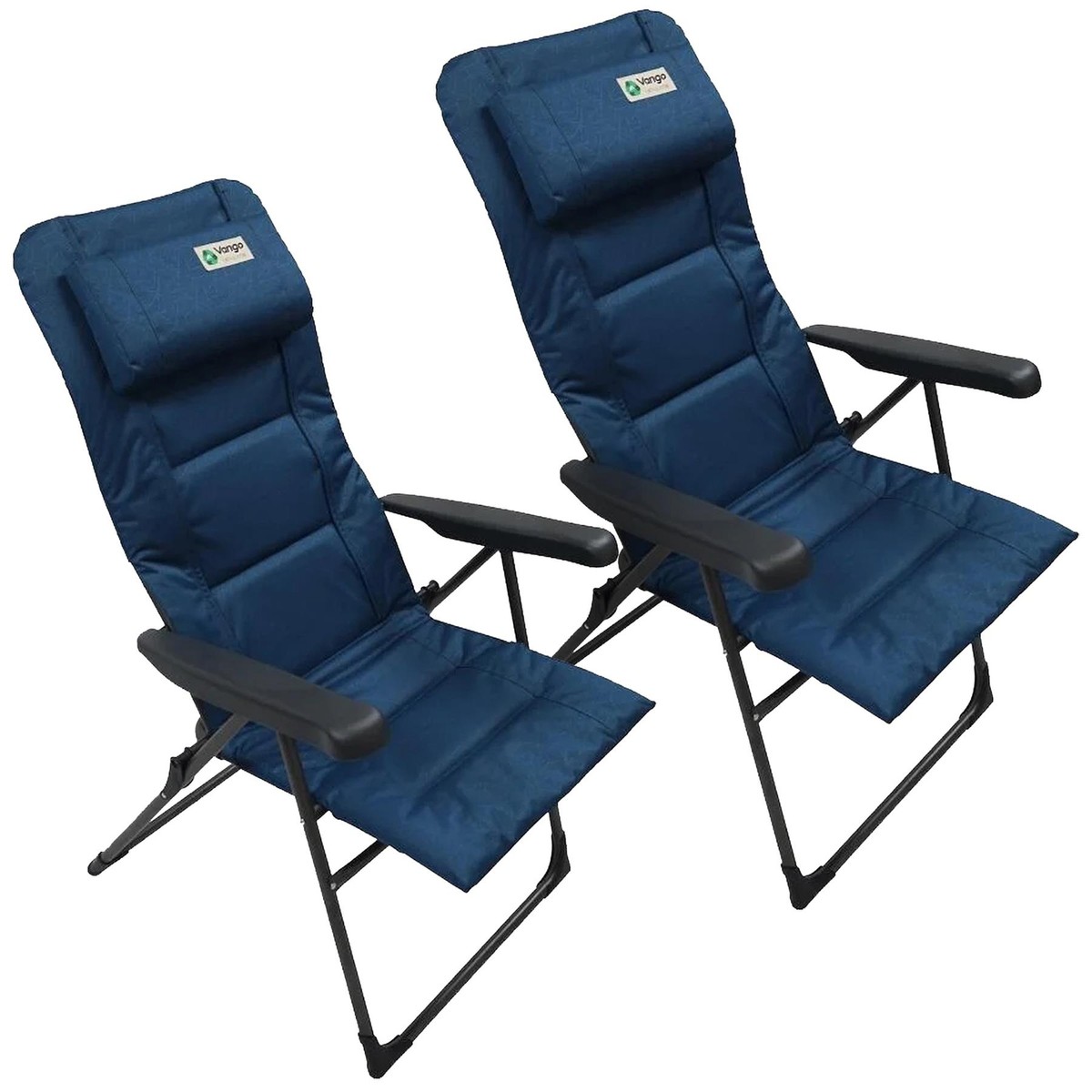VANGO HADEAN DLX RECLINING CHAIR CAMPING OUTDOOR PADDED FOLDING CHAIR X2