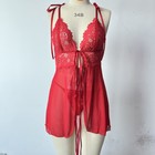 Womens Sexy Lingerie Lace Babydoll Set Open Front Nightwear Strap Dress Set XL — photo 4