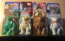 McDonald  s International Bears Ty Beanie Babies-Mint W/2 Tag Errors RARE BUNDLE