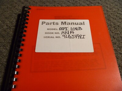 FMC Link-Belt API-108B Offshore Crane Parts Catalog Manual S/N 9LG5498I