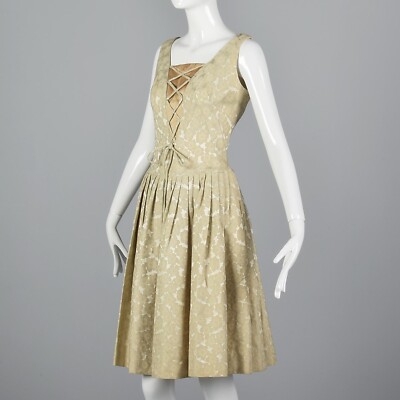 white christmas dresses 1950s Halter Solid Swing Corset Dress main image 1