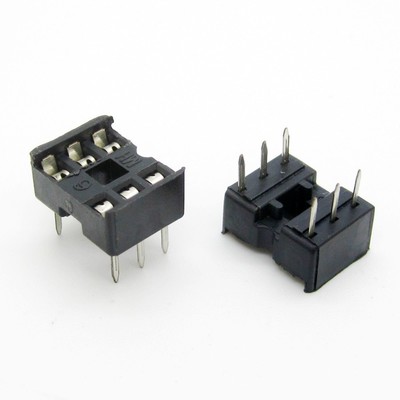 50PCS 6-Pin 6pins DIL DIP IC Socket PCB Mount Connector NEW