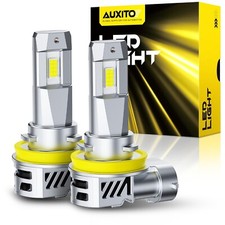 AUXITO H11 Bulbs - 25000LM 900 Brighter 6500K White Light, Wireless H11/H9/H...