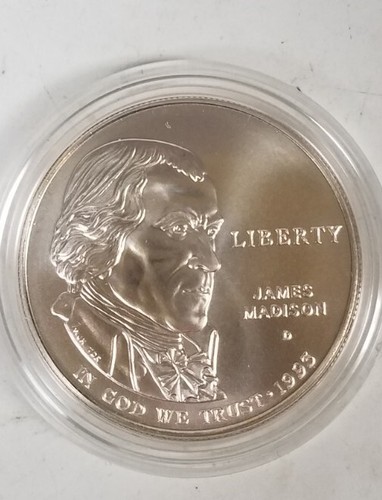 CS0193DBSBFP U.S. MINT COMMEM $1 YEAR 1993-D BILL OF RIGHTS MINT STATE COIN FPGP