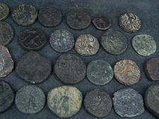 Ancient Bronze 24 Coins Gandharan/Gandhara 200 AD #S4776