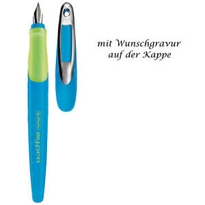 hellblau/dunkelblau Farbe Herlitz Kugelschreiber my.pen mit Gravur