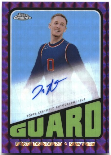 Donte DiVincenzo #TA-DD 2023 Topps Chrome 1972 Autograph card