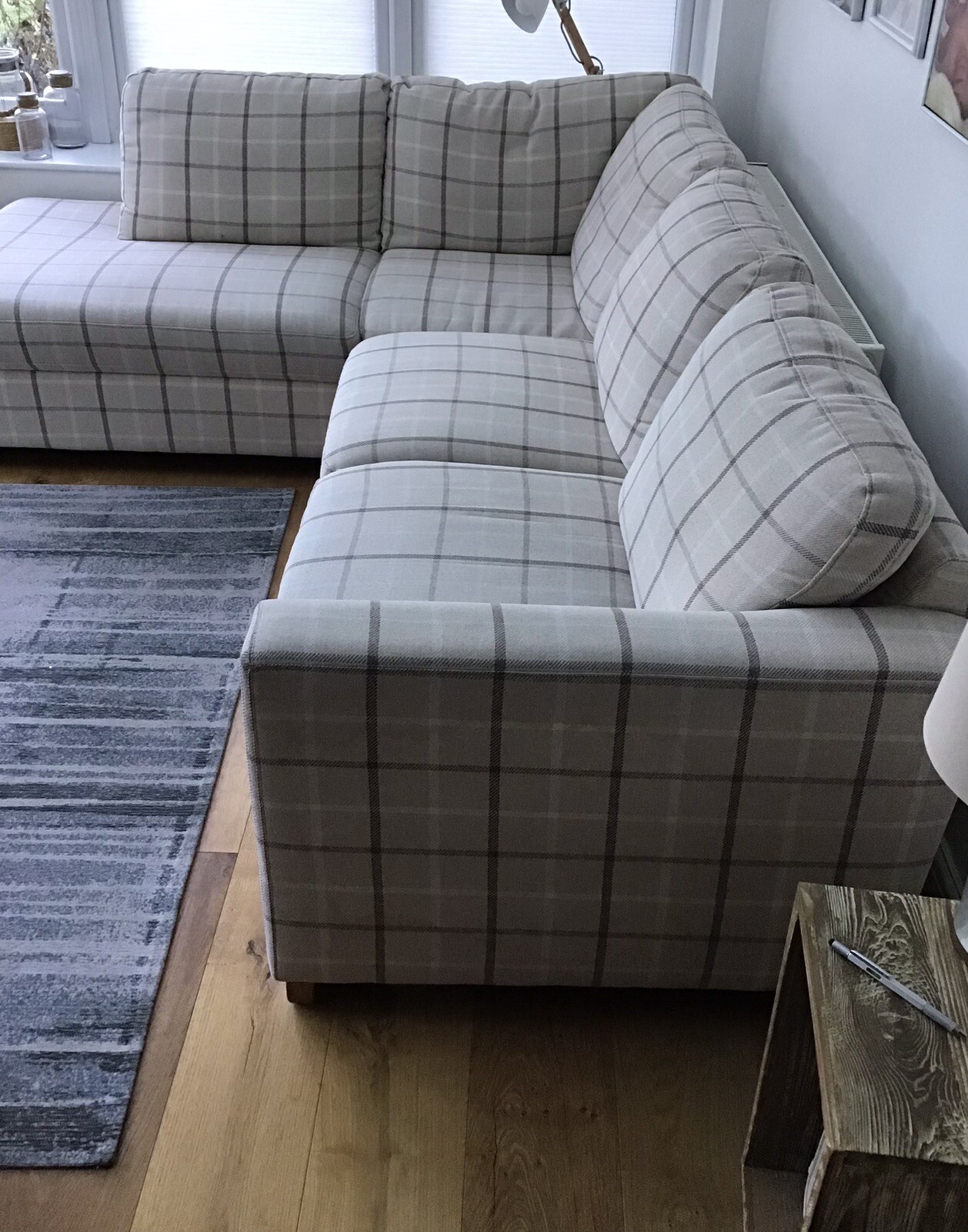 John Lewis corner sofa used fabric eBay