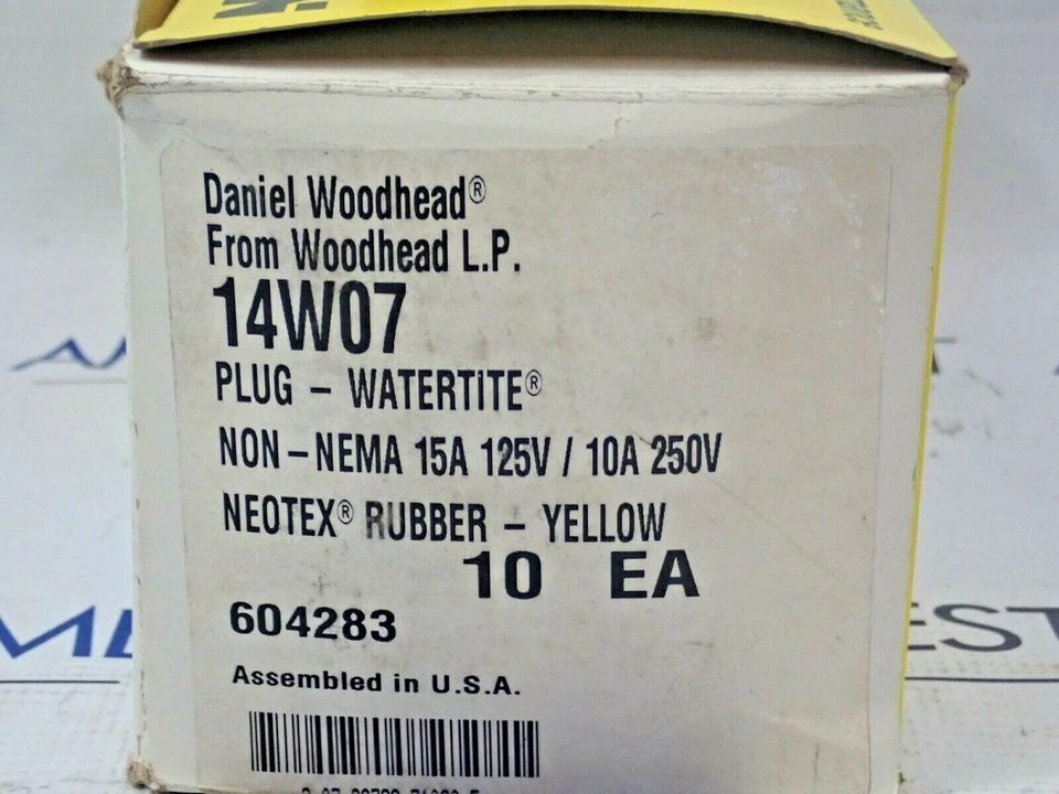 Daniel Woodhead 14W07 Watertite Plug 15A 125V 10A 250V Box of 10 - Image 3 of 4