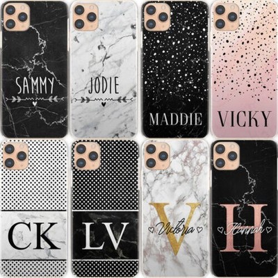 Personalisiert Initialen Handy Hülle ; Name ;d Ots Marmor Harte Für Samsung Note
