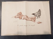 Menu du Fouquet's Déjeuner daté du 25 Mai 1959 45x32 cm Georges Redon