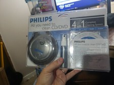 Philips CD DVD Laser Lens Cleaning 4 In 1 Complete Cleaning System Kit 