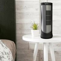 Digital Mini Tower Fan, 22 W, 12 Inch, Oscillating, Black, Igenix DF0022
