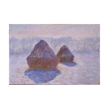 Claude Monet-Two haystacks Hand-painted Oil Painting Wall Art