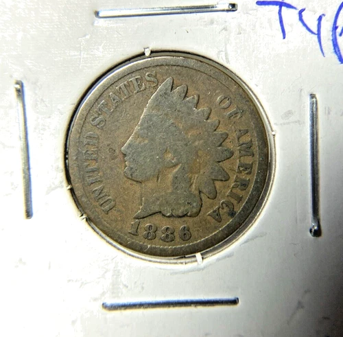 1886 Indian Head Penny Variety II. Good Better Date. 10.02