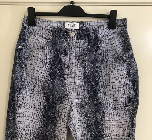 APART Blue Snakeskin Stretch Jeans. Size 16. GUC - Picture 3 of 8