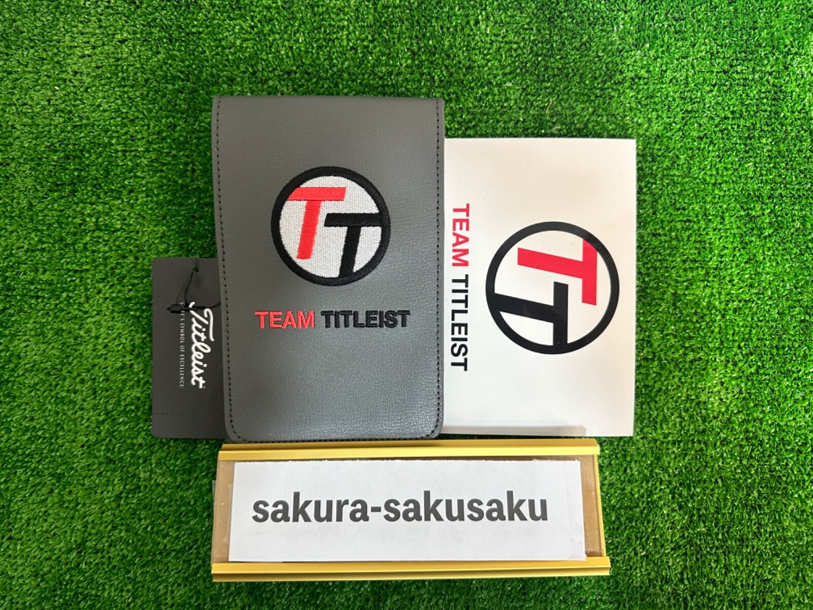 TEAM TITLEIST Yardage Book Cover Score Card Holder Cover Gray Limited