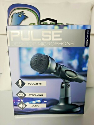 Pulse Desktop Microphone For Podcast Streaming Music 3ft Cable 