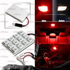 Smd Red 12 Led Interior Dome Map Light Panel T10 Festoon Adapter For Honda Gmc Smd Red 12 Led Interior Dome Map Light Panel T10 Festoon Adapter For Honda Gmc