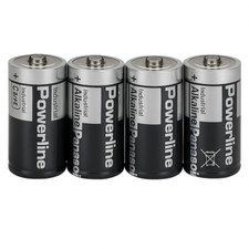 4x Panasonic Powerline C LR14 MN1400 Industrial Alkaline Battery Batteries