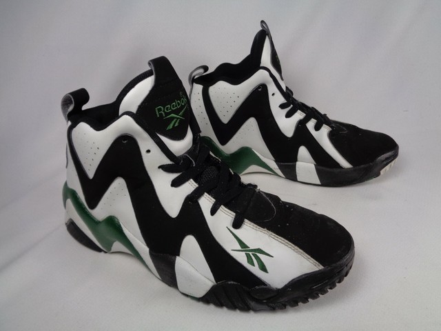 Reebok Kamikaze Ii 2 Mid V Black White Green Super Sonics Kemp Sz 9 9 For Sale Online Ebay