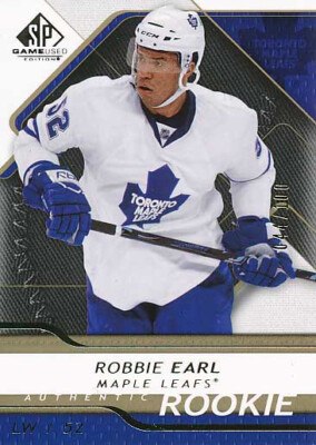 2008-09 SP Game Used GOLD #150 ROBBIE EARL - x/100 Rookie - Toronto Maple Leafs