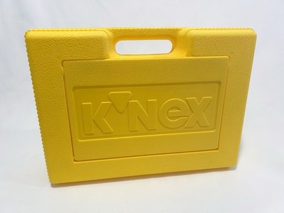 1995 K'NEX Vintage Yellow Hard Carrying Case And Pieces, Includes 2017 Manual