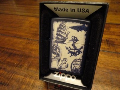 TALL SHIP ANCHOR NAUTICAL DESIGN ZIPPO LIGHTER MINT IN BOX