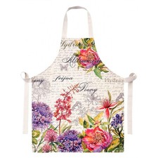 Peony Apron Linen and Cotton Kitchen Apron for Women