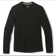 Smartwool Men's Black Thermal Merino 250 Base Layer Crew Long Sleeve Sz Large