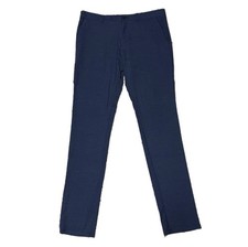 Pantaloni chino uomo Zara blu scuro blu navy nuovi senza etichette abbigliamento da lavoro casual