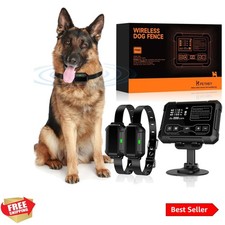 Portable Waterproof Wireless Dog Fence System for 2 Dogs - Real-time Monitoring