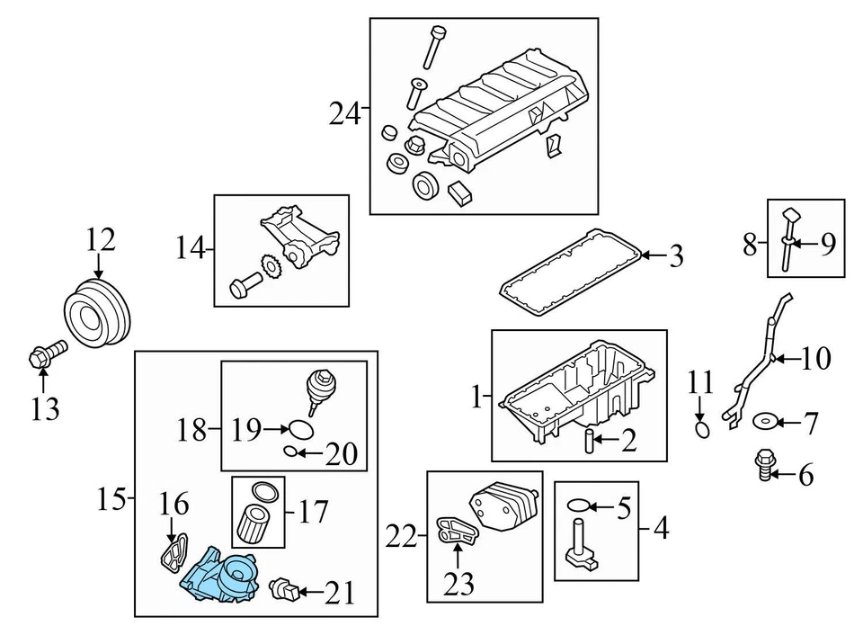 BMW X5 2009-2013 3,0 L - Carcasa de filtro de aceite del motor 7805408 Foto 4 de 4
