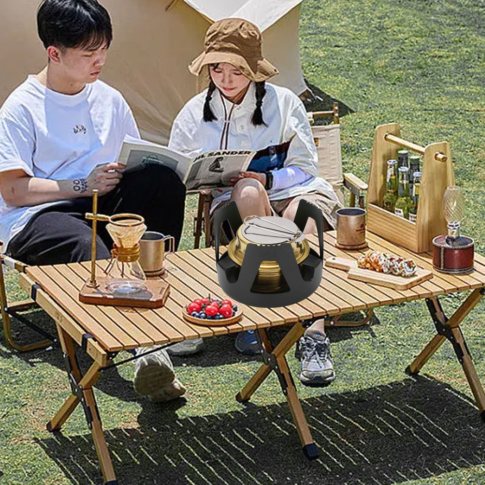 Mini Alcohol Stove Brass Aluminum Alloy Safe Windproof Portable Widely Used Mini