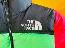 The North Face Teen M 10 1996 Retro Nuptse Down Puffer Jacket Colorblock Flawed